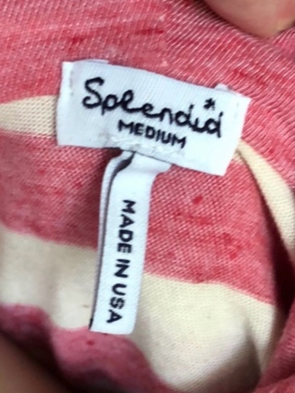 Splendid Pink & White Striped Hooded Women's Top - Picture 2 of 16
